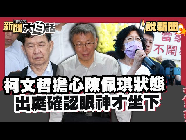 柯文哲擔心陳佩琪狀態...出庭急「確認眼神」才坐下【#大白話說新聞】#柯文哲#陳佩琪#出庭