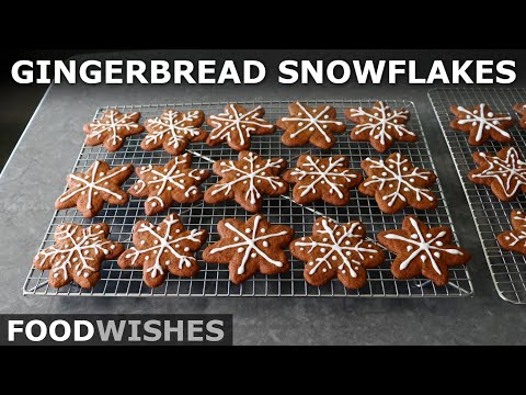 Gingerbread Snowflakes - No-Cutter Snowflake Christmas Cookies - Food Wishes