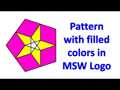 Pattern with filled colors  in MSWLogo | Learn Simple commands of MSW Logo | MSW Logo Tutorial