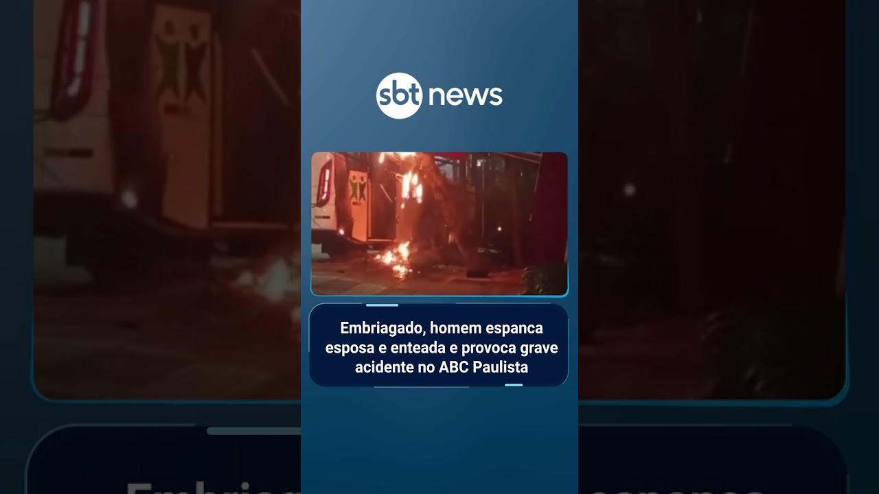 Embriagado homem espanca esposa e enteada e provoca grave acidente no ABC Paulista