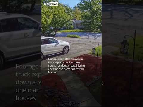Moment truck explodes in Chicago suburb