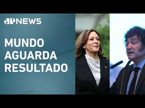 Kamala Harris e Javier Milei se manifestam sobre eleições na Venezuela