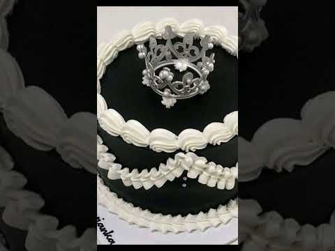 black and white #cake #cakedecorating #howtomakecakecreamathome