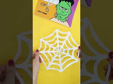 Easy paper spider web template 🕸️