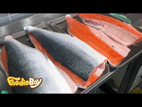 매일매일 해체되는 연어에 돈까스까지!! 동경에서 온 주방장 / How to make sashimi with salmon