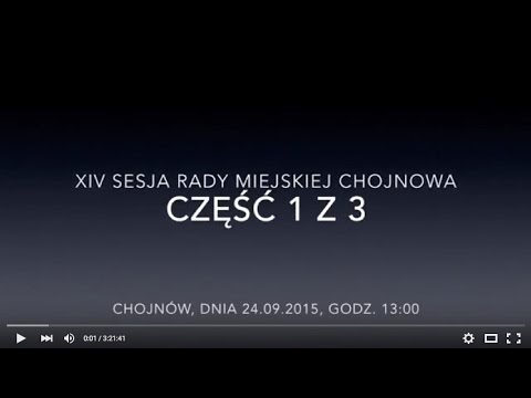 Kadr z filmu XIV Sesja Rady Miejskiej Chojnowa