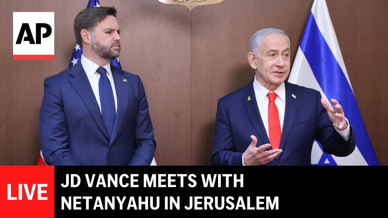 LIVE: JD Vance meets Netanyahu in Jerusalem