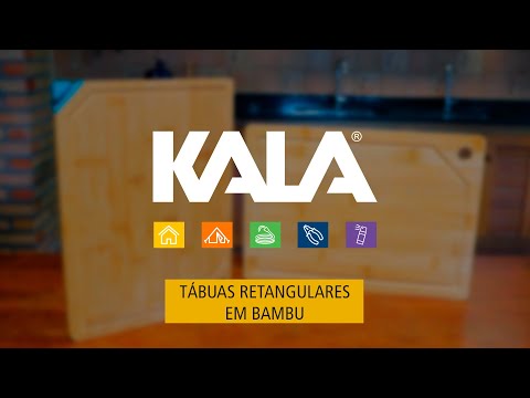 TÁBUA BAMBU KALA AFIADOR 32X22 CM - Vídeo explicativo