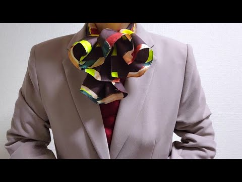 ♡秋から冬へ【スカーフの巻き方】21 バーガンディのトップスに合うスカーフでアレンジ パールネックレスも一緒に巻いて華やかさをプラス! #スカーフの巻き方 #scarf