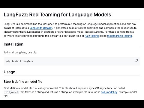 LangFuzz: Redteaming for Language Models