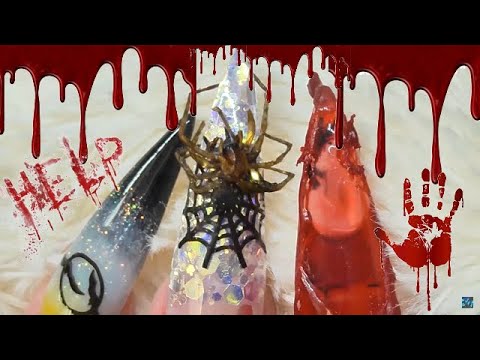 Compilation Of Extreme Halloween Nail Designs With REAL Spiders!! | ABSOLUTE NAILS