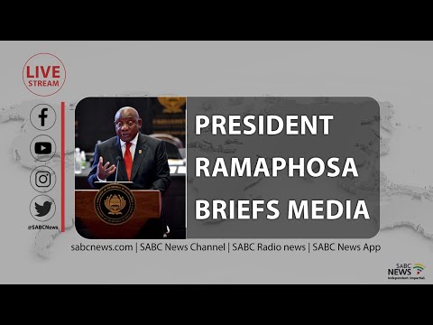 President Ramaphosa engages with the media