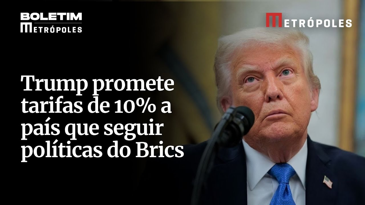 Trump promete tarifas de 10 a país que seguir políticas do Brics