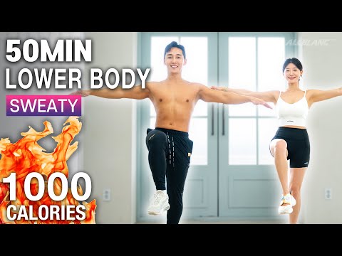 [체지방 폭파💥] 주말 폭식 한방에 삭제! 50분 하체 위주 운동 | 50MIN SWEATY LOWER BODY WORKOUT with @hjeongeee