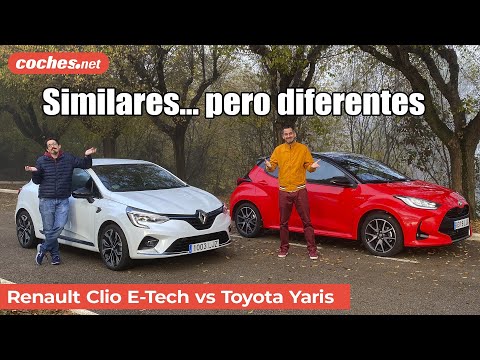 Toyota Yaris Hybrid vs Renault Clio E-Tech | Comparativa / Prueba / Review en español | coches.net