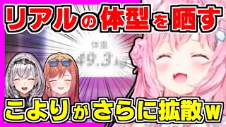 【ホロライブ切り抜き】こよりが朝こよでノエル団長の大胸筋事件と莉々華がマネちゃんとカバー公認でリアルの体型事情を晒したエピソードを取り上げ拡