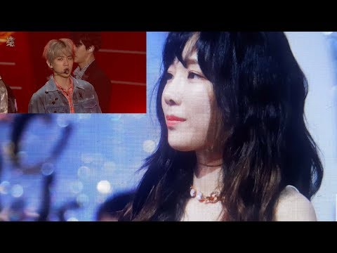Taeyeon reaction Exo in Golden Disc 2018
