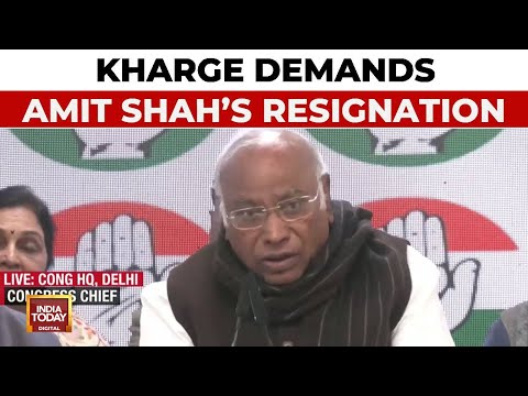 Apologise Or Resign: Kharge Demands Home Minister Amit Shah's Resignation Over Ambedkar Remarks