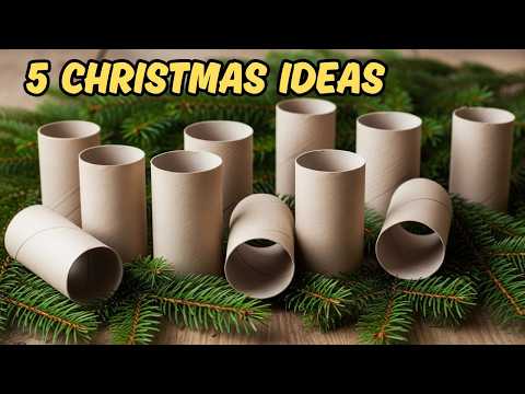 Super Easy Toilet Paper Roll Christmas Crafts 🎄 5 Handmade Decor Ideas ♻️ Recycling DIY Project