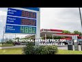 Gas prices fall below $4 for 1st time since March  - 01:34 min - News - Video
