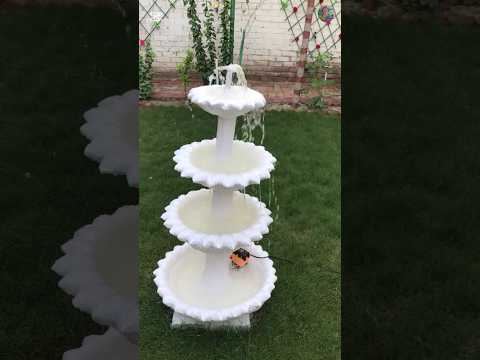 A fountain that whispers calm into the garden 🍃🌊💧#shorts#handmade#fountain#diyfountain#gardencrafts
