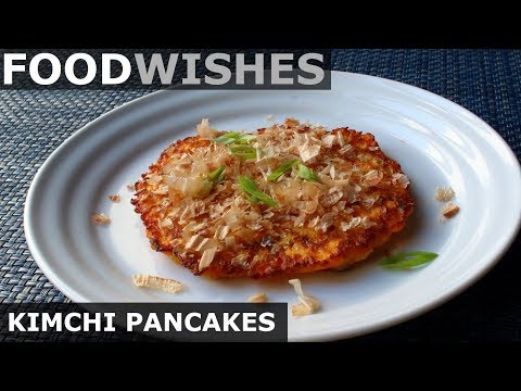 Kimchi Pancakes with Dancing Fish Flakes - Food Wishes