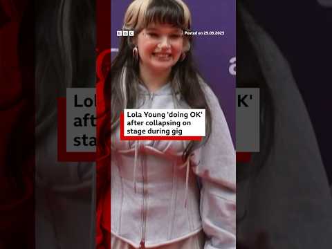 Singer Lola Young says she's 'doing OK' after collapsing on stage. #LolaYoung #BBCNews