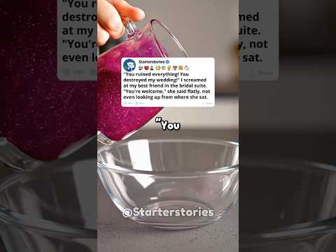 "You ruined everything! You destroyed my wedding!" I yelled. She didn’t look up. "You're welcome."