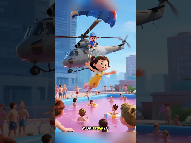 những màu sắc trong hồ bơi #cartoon #tieublacktv