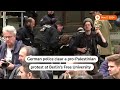 Police move pro-Palestinian protesters at Berlin University | REUTERS  - 01:12 min - News - Video