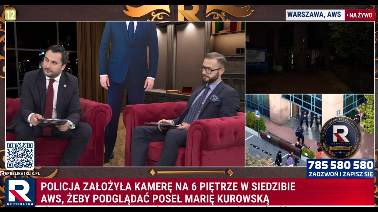 Policja założyła kamery na 6. piętrze w AWS, żeby podglądać poseł Kurowską | Republika Nocą