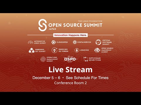 OSS Japan 2023 - ContainerCon - Conf Rm 2 - Live from Tokyo, Japan