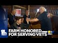Farm honored for helping veterans with therapeutic care