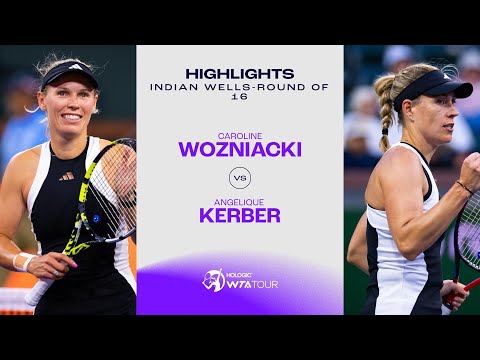 Caroline Wozniacki vs. Angelique Kerber| 2024 Indian Wells Round of 16 | WTA Match Highlights