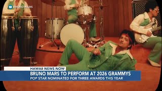 Bruno Mars to perform at 2026 Grammy Awards