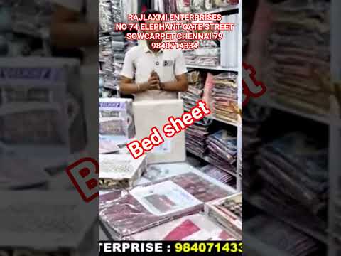 bedsheet shop at sowcarpet#carpet #curtains #sofa #sofacover #towels #viral #textile