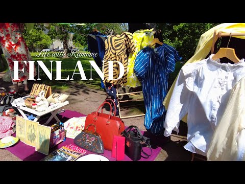 夏のヘルシンキで楽しむ『蚤の市＆カフェ巡り』🇫🇮 雑貨とシナモンロール、全品3€セールの古着屋さん。北欧暮らしと行く2025年最新ヘルシンキ観光ガイド～フリマ編～