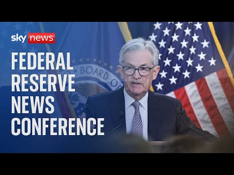 Federal Reserve news conference as interest rate hike is paused in the US