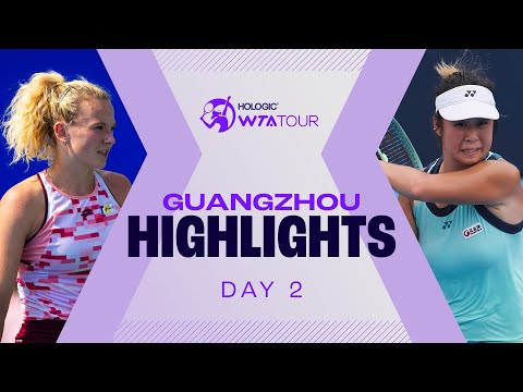 Shi, Siniakova, Yuan & Sawangkaew Top The Action on Day 2 in Guangzhou | WTA Match Highlights