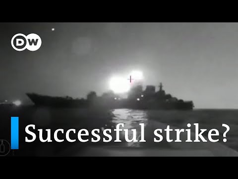Watch: Ukraine releases footage of sea drone purportedly hitting Russian warship