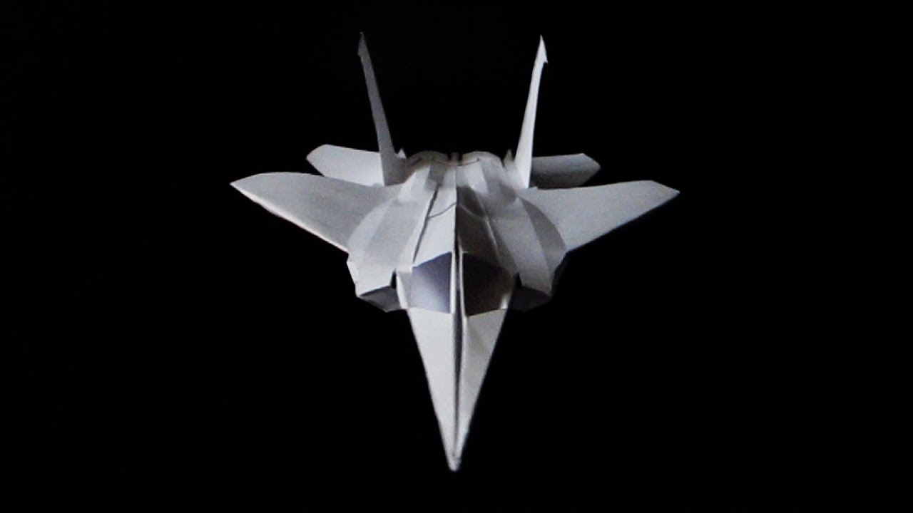 F15 Paper Fighter Plane (folded, no glue) YouTube