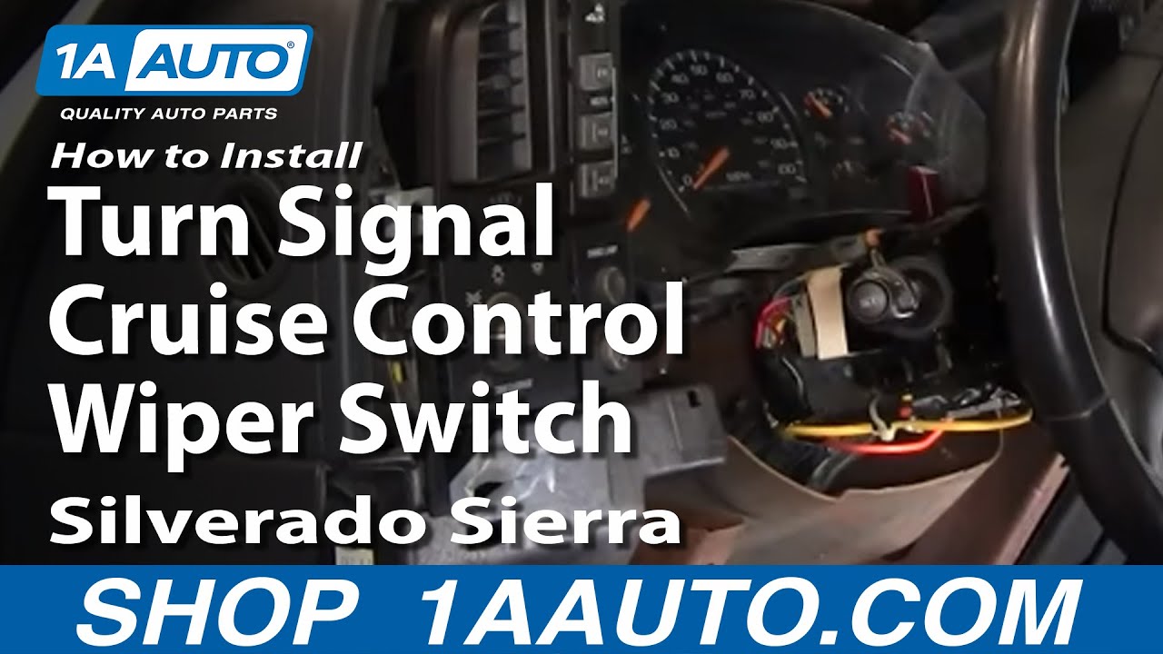 How To Install Replace Turn Signal Cruise Control Wiper ... 93 s10 dimmer switch wiring diagram 