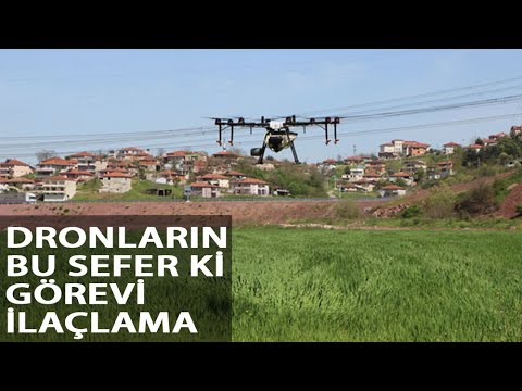 Tarım Arazileri Dronla İlaçlandı