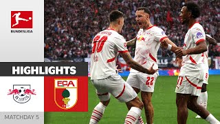 Šeško, Openda & Xavi Scored! | RB Leipzig — FC Augsburg 4-0 | Highlights | MD 5 – Bundesliga 24/25