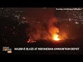 Drone Footage Shows Massive Fire at Indonesian Ammunition Depot | Indonesia | News9  - 01:31 min - News - Video