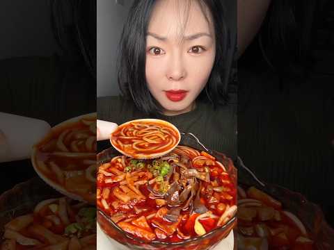 Massive Spicy Noodles Mukbang ASMR Eating Sounds #food #mukbang