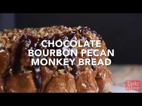 Chocolate Bourbon Pecan Monkey Bread