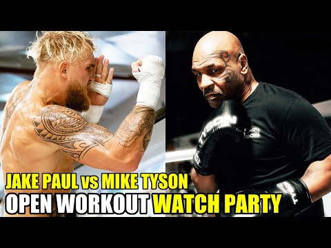 Jake Paul vs Mike Tyson OPEN WORKOUTS • LIVE COMMENTARY & WATCH PARTY