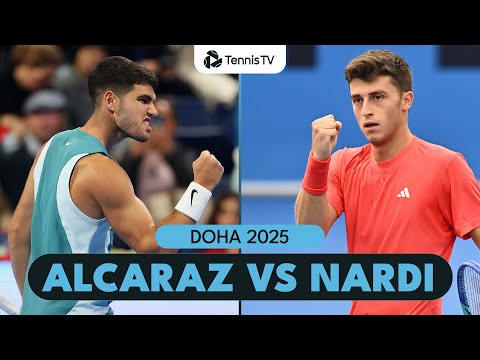 Entertaining Carlos Alcaraz vs Luca Nardi Highlights | Doha 2025