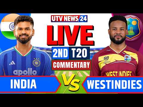 🔴LIVE - India vs West Indies 2nd T20 | Ind vs Wi Run Chase &amp; Score Update | Ind vs Wi Live Today